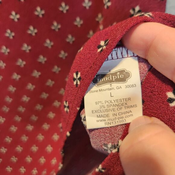 Mudpie medium burgundy sleeveless blouse - Picture 5 of 8